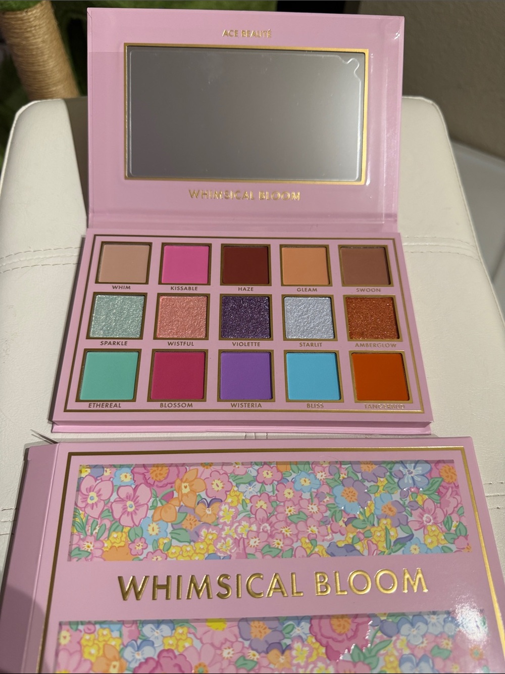 Ace Beaute Whimsical Bloom Eyeshadow Palette - Pink, Teal, Purple, Blue, Orange